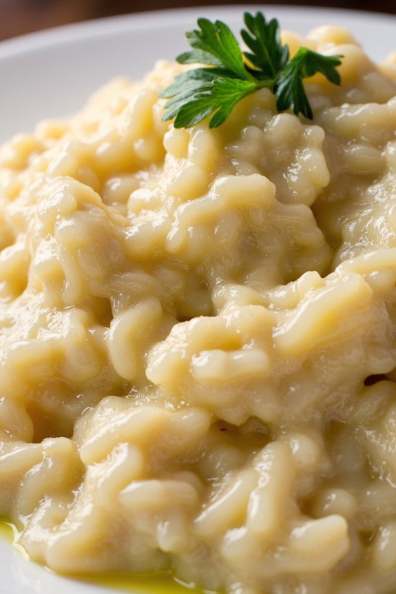 elegant champagne truffle risotto