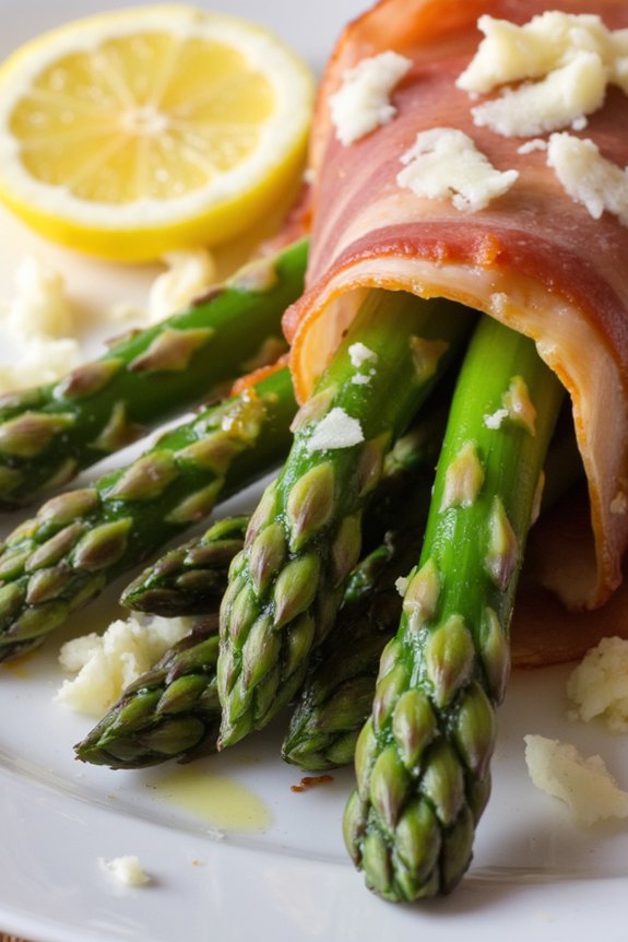 elegant prosciutto wrapped asparagus dish