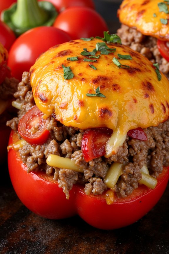 fire roasted stuffed bell peppers