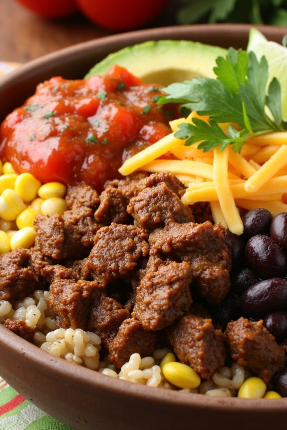 flavorful customizable taco bowl