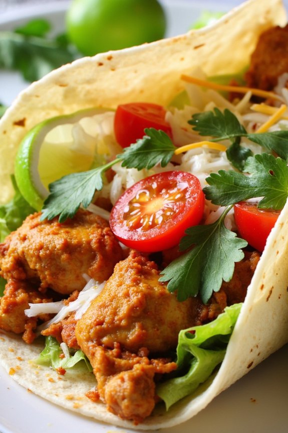 flavorful spicy chicken tacos