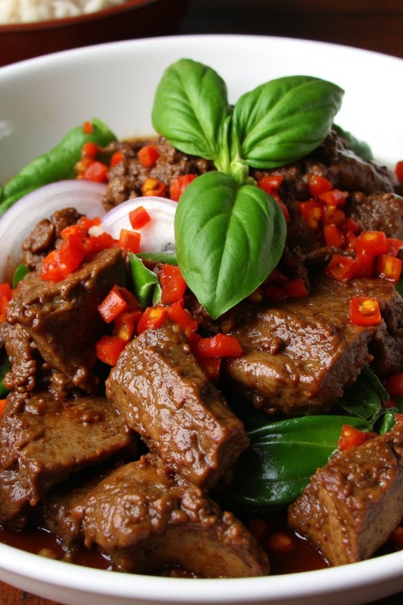 flavorful thai basil beef