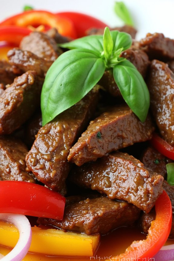 flavorful thai basil beef