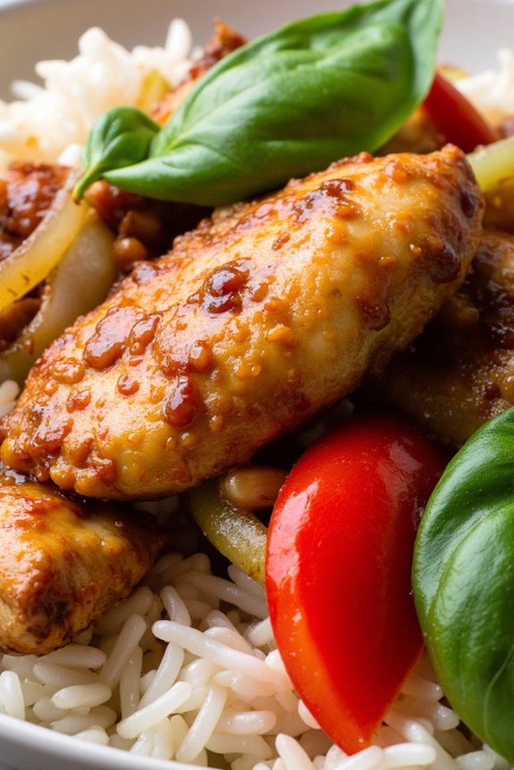 flavorful thai basil stir fry