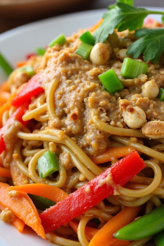 flavorful thai peanut noodles