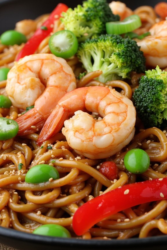 fragrant shrimp vegetable lo mein