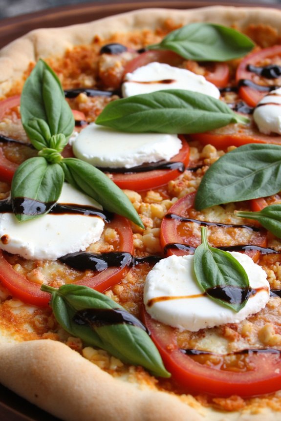 fresh flavorful caprese pizza