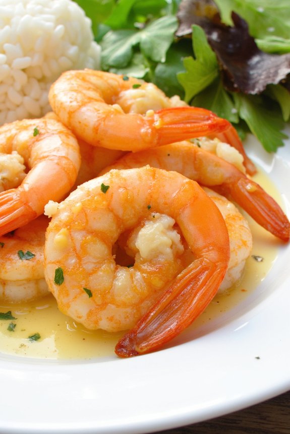 garlic butter air fryer shrimp