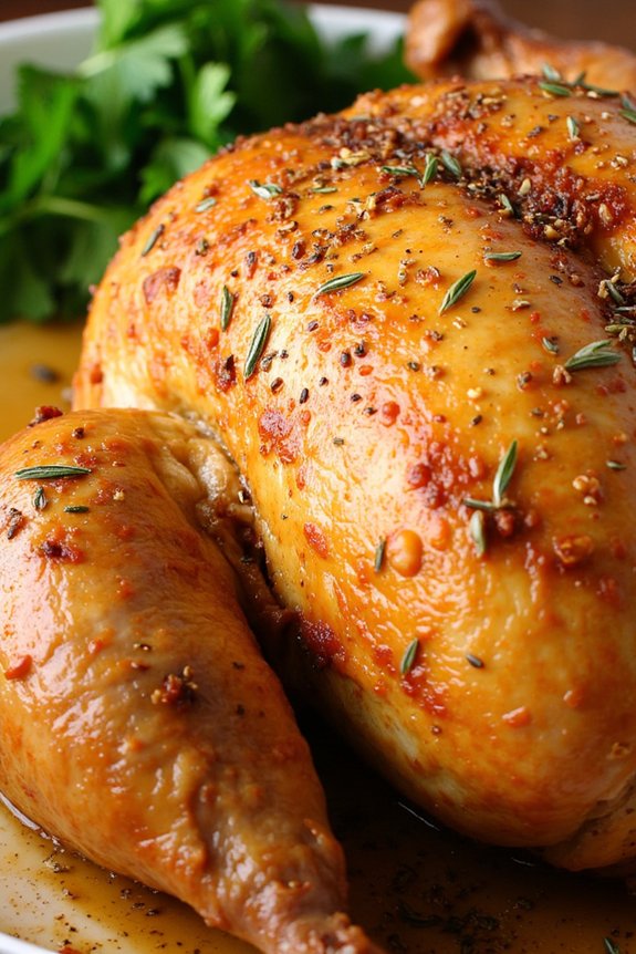 garlic butter roast chicken recipe