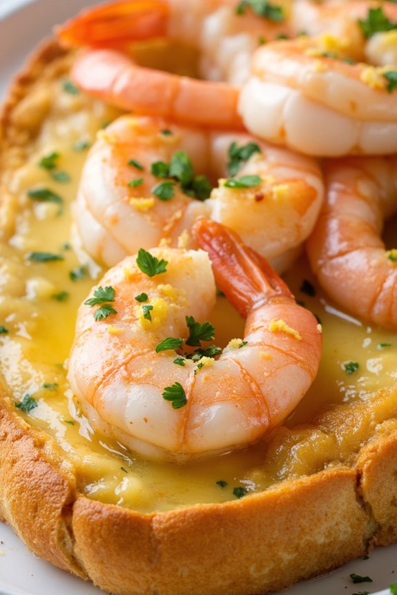 garlic butter shrimp bread