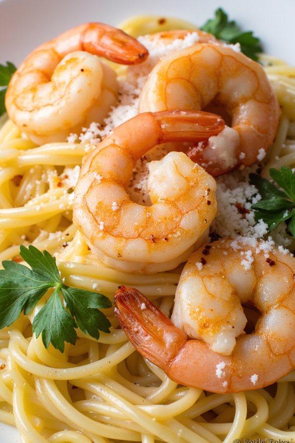 garlic butter shrimp pasta