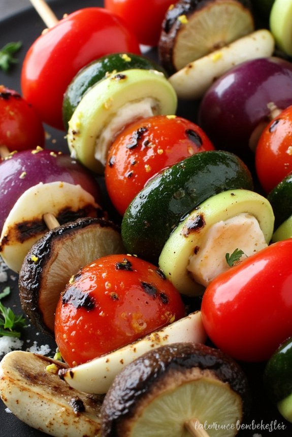 garlic butter vegetable skewers