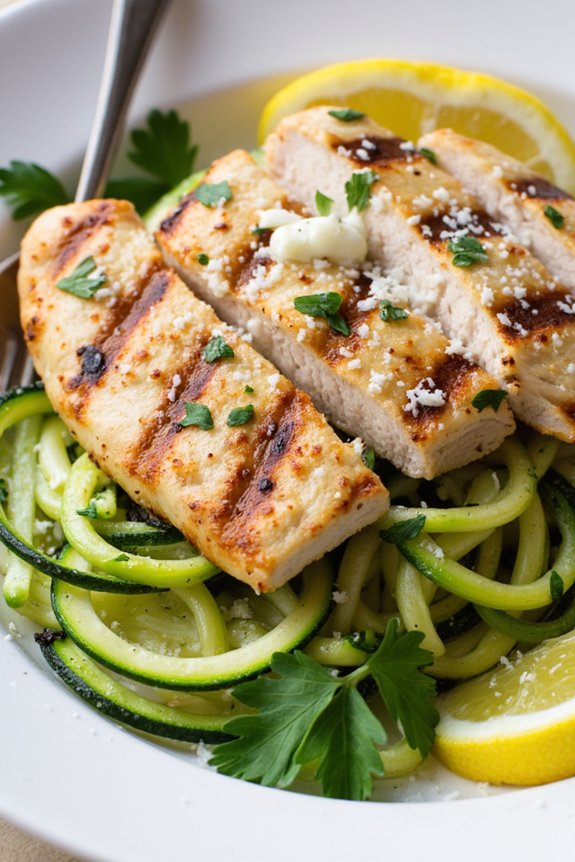 garlic butter zucchini noodles