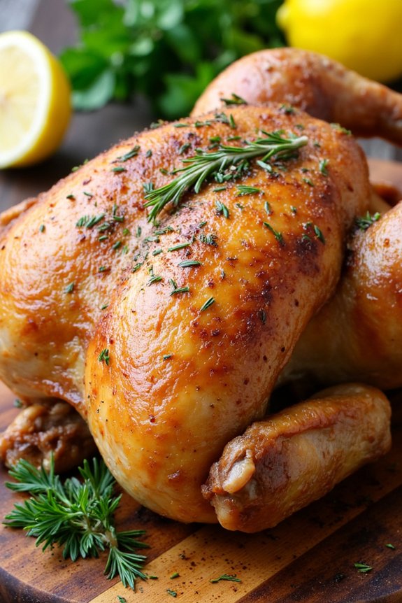 garlic herb roast chicken recipe