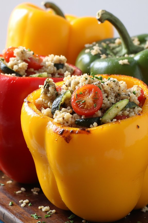 garlic herb stuffed peppers