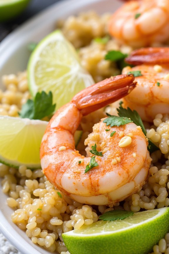 garlic lime shrimp quinoa delight