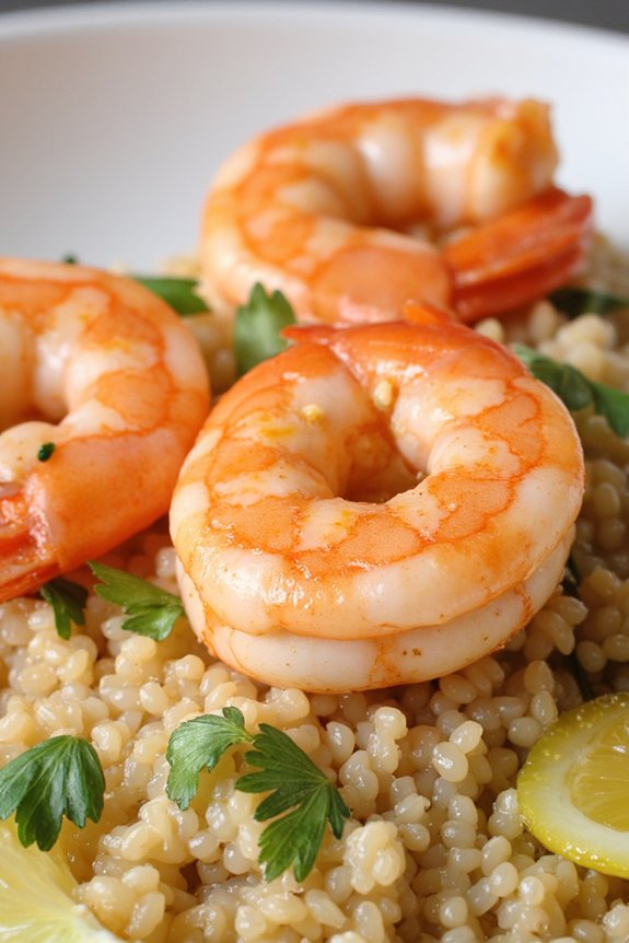 garlic shrimp with quinoa