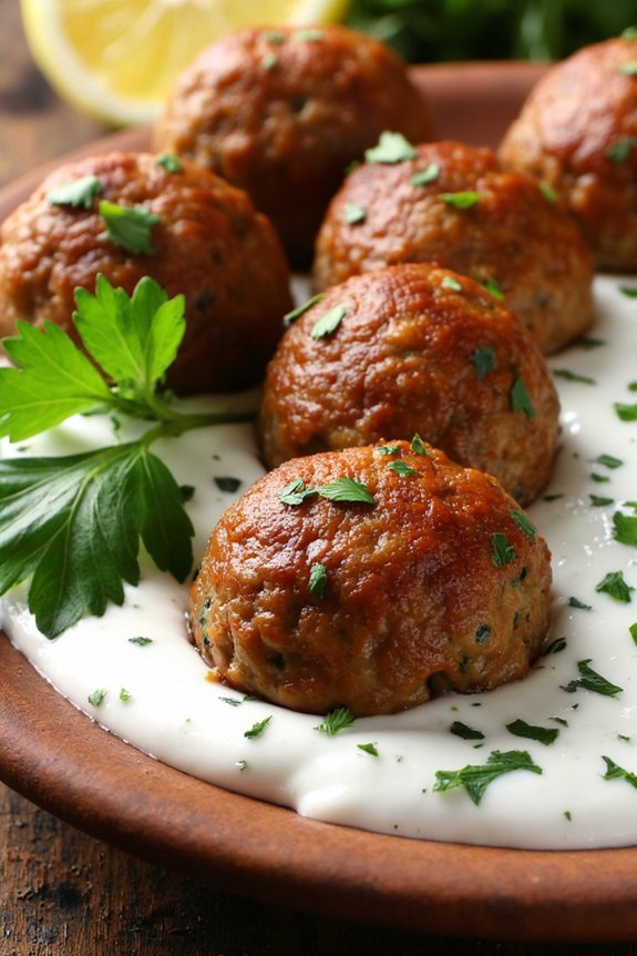 greek meatballs with tzatziki