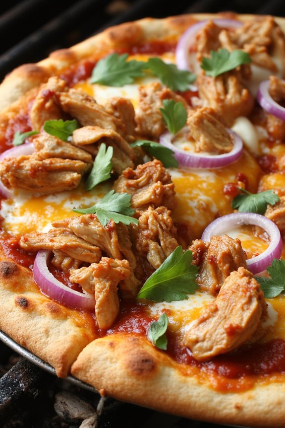 grilled bbq chicken pizza