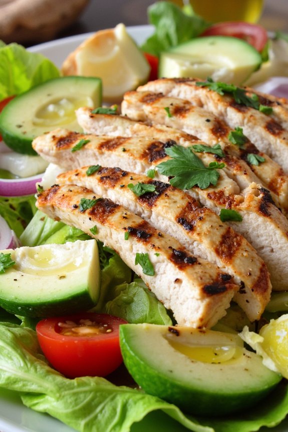 grilled chicken avocado salad