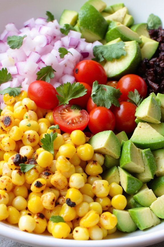 grilled corn avocado salad