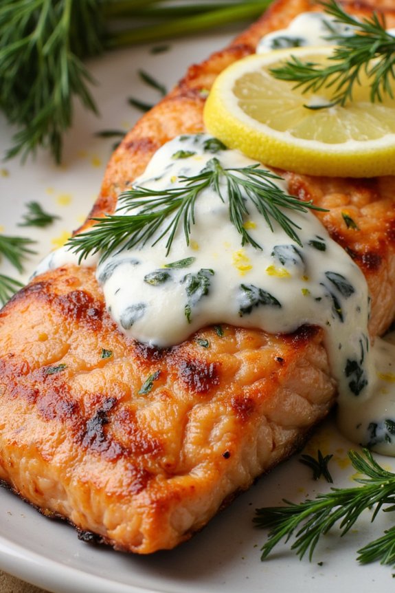 grilled salmon with lemon dill