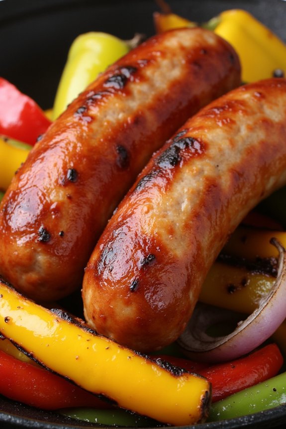 grilled sausage and peppers delight