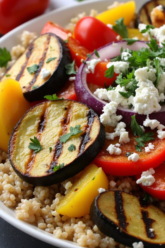 grilled vegetable quinoa salad