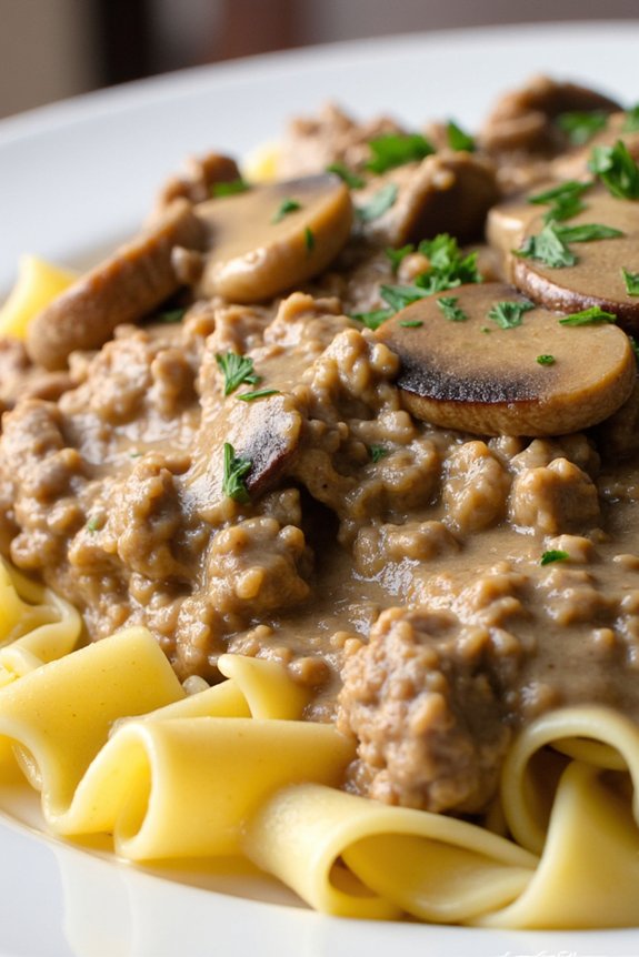 ground turkey stroganoff recipe