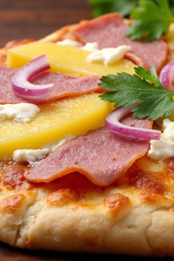 hawaiian ham flatbread recipe