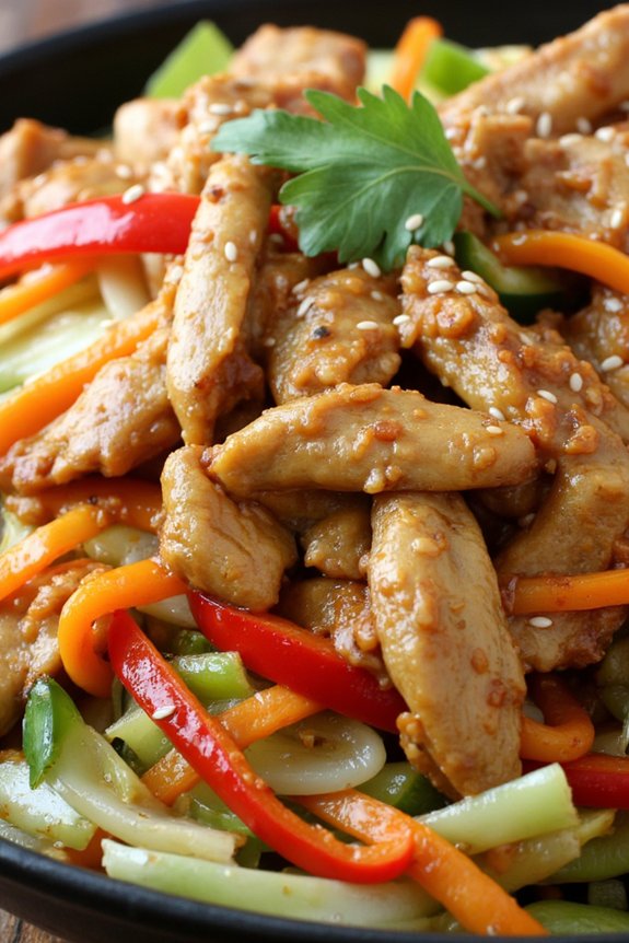 healthy asian chicken stir fry