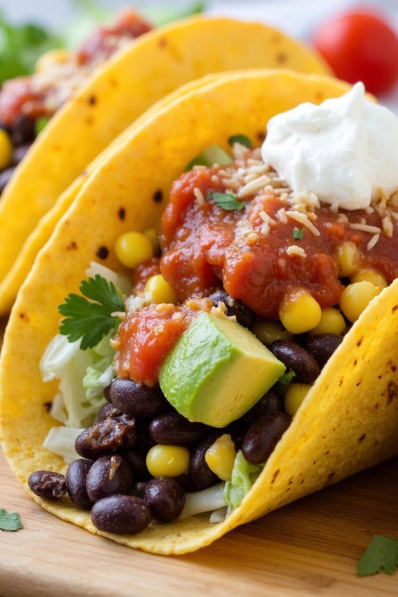 healthy black bean tacos