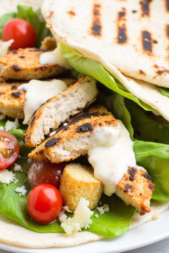 healthy grilled chicken wraps