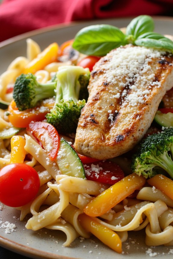 healthy pasta with chicken
