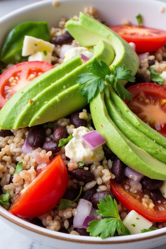 healthy quinoa black bean salad