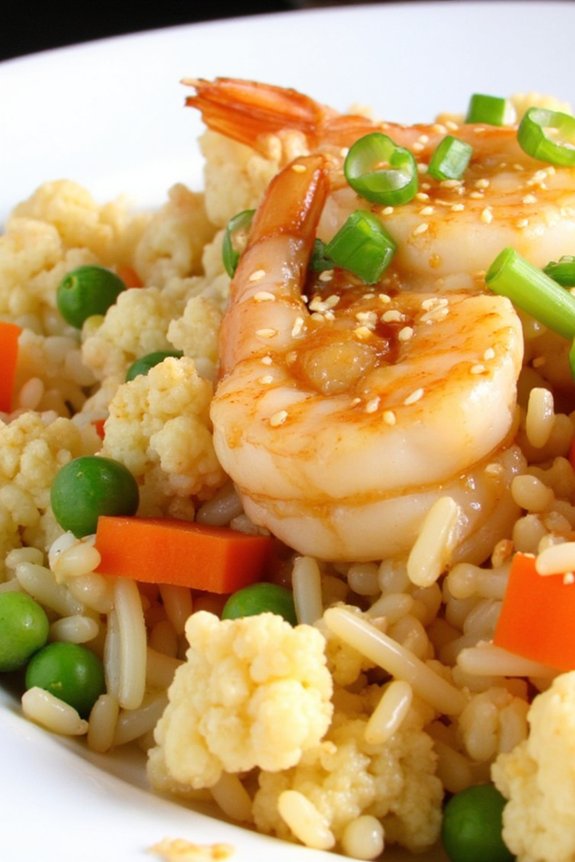 healthy shrimp cauliflower rice