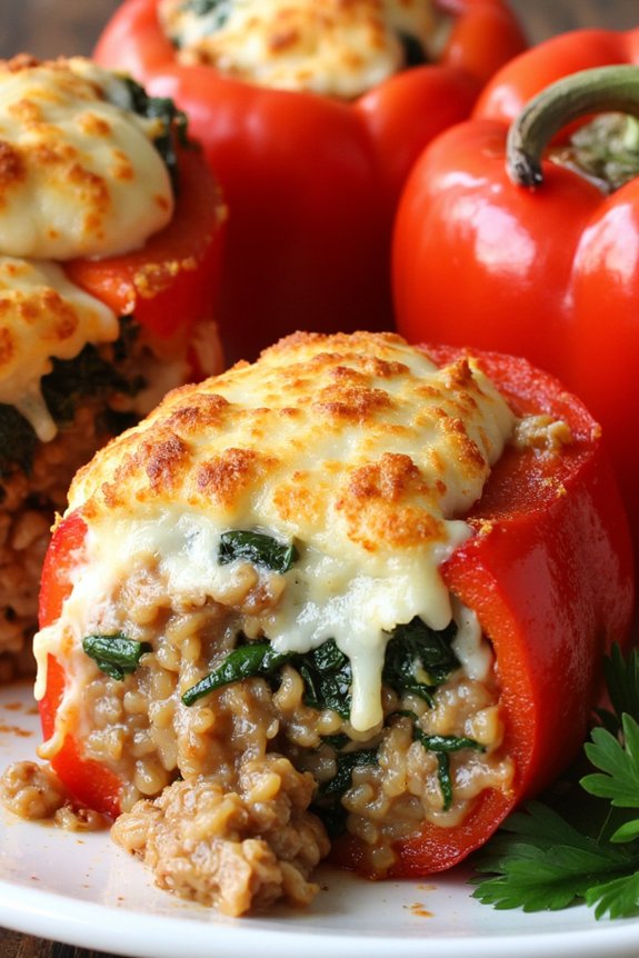 healthy turkey stuffed peppers