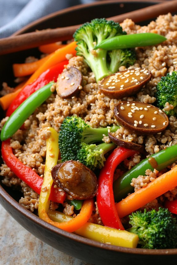 healthy turkey vegetable stir fry