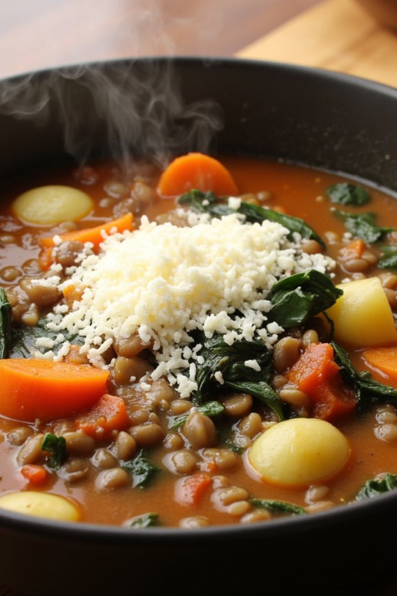 hearty and nutritious lentil soup