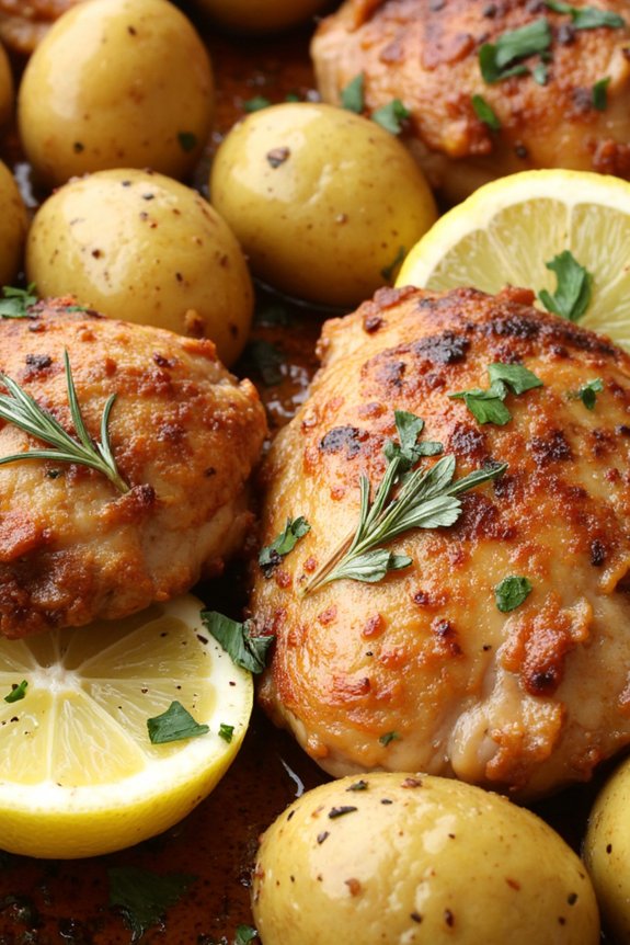 hearty baked chicken thighs