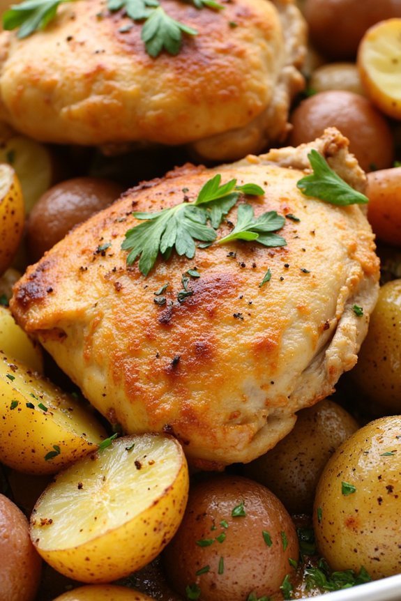 hearty baked chicken thighs