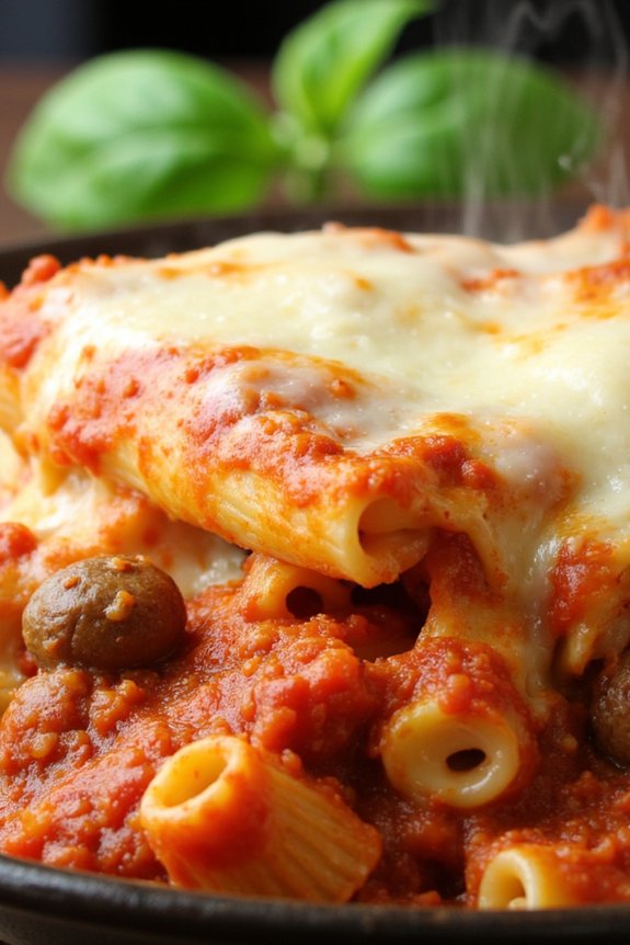 hearty baked ziti dinner