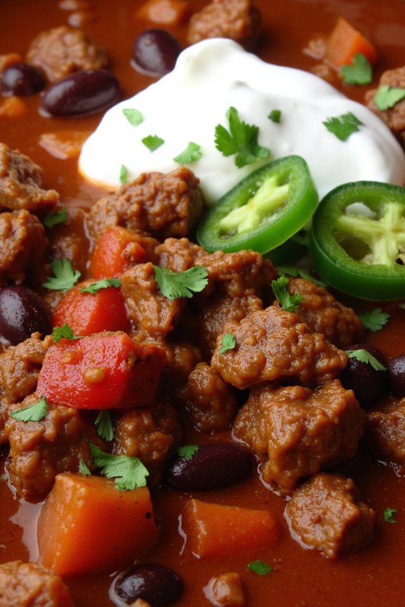 hearty beef and bean chili