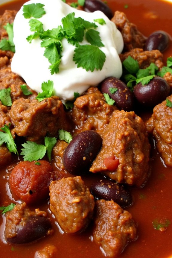 hearty beef and bean chili