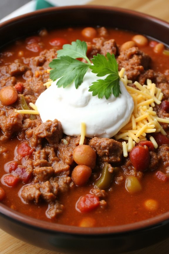 hearty beef bean chili