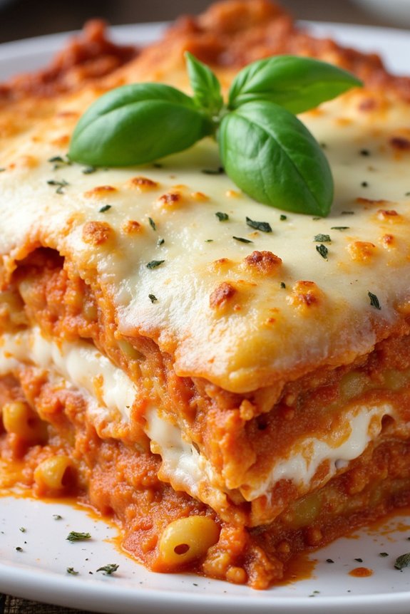 hearty cheesy pasta bake