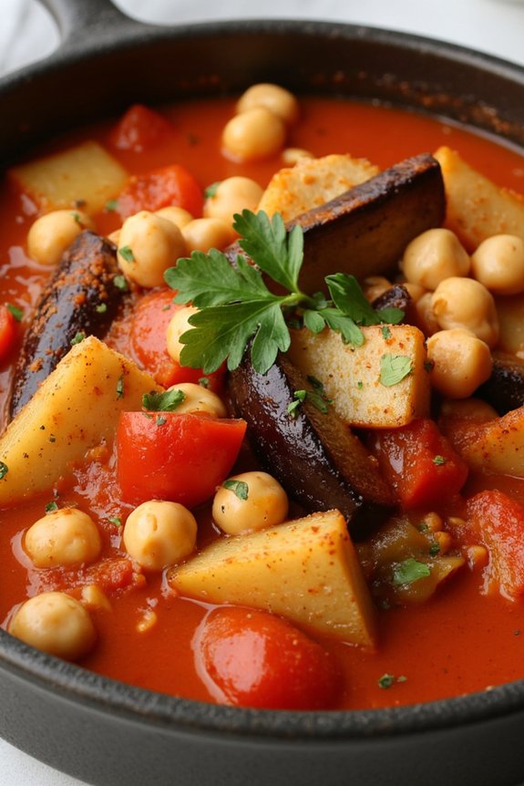 hearty eggplant chickpea stew