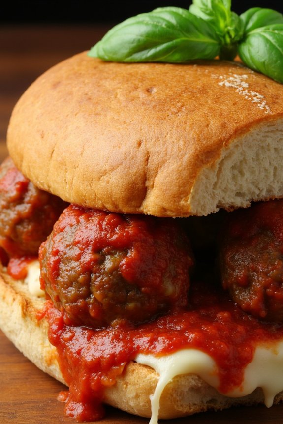 hearty homemade meatball subs