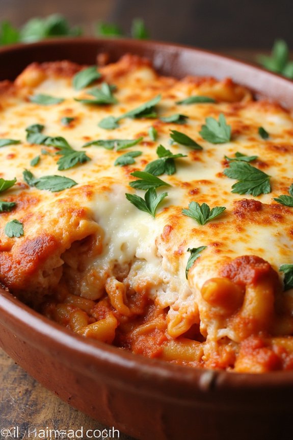 hearty italian american baked pasta