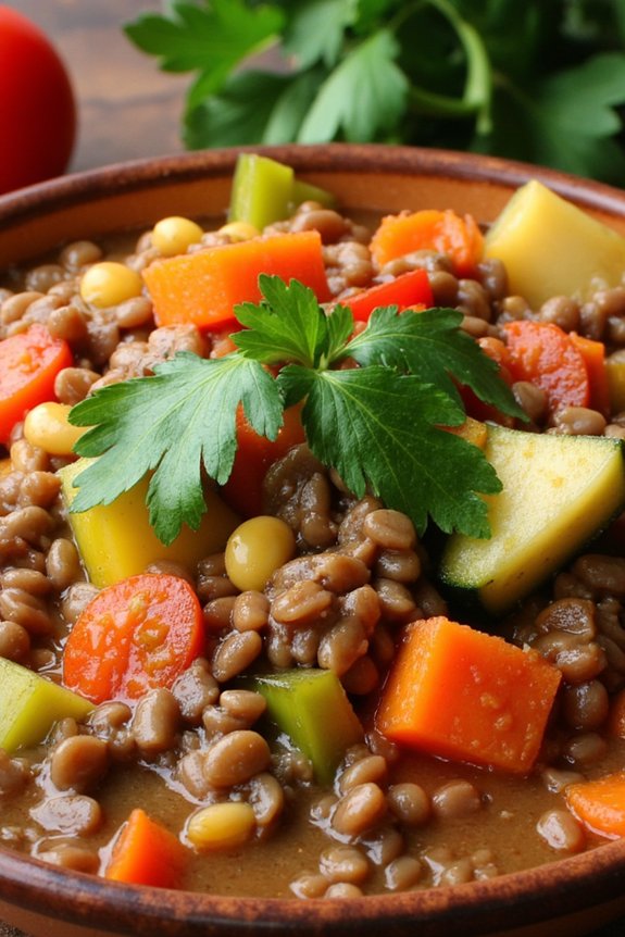 hearty lentil vegetable stew